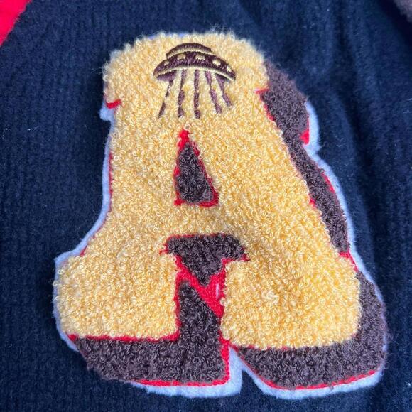 Gucci Wool Sweater XS Black Red Green Logo Patch Italy Made Pullover Preppy - Picture 11 of 12